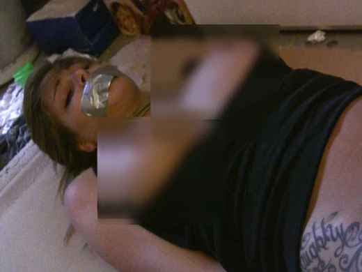 Babe with fuckable body gets tied up and teased on the floor