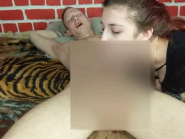 My girlfriend could not wait to suck on my big cock
