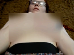 She squeezes her breasts while she gets pounded by her man