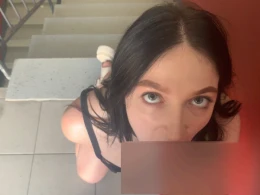 Hot girl fucked on the stairs