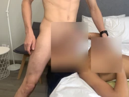 Cuban girl taking his dick in her mouth and between tits