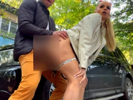 We went for a risky hot fuck in the park