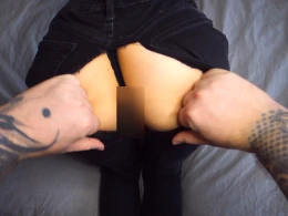 I ripped up her jeans and destroyed her tight hole