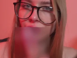 Wild Russian girl rubs her pussy while fucking on the couch