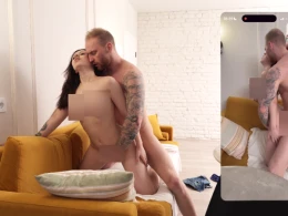 Horny Lesbian Girls Watch Us Fucking Live On Video Call