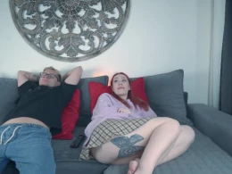 While Dad Works Overtime I Fuck My Redhead Stepmom on the Living Room Couch
