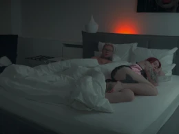 Hotel Mix-Up Leaves Redhead Stepmom and Me Sharing King Bed Then Fucking Hard