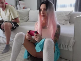 Step Sister Plays Games Panty-Free and Provocatively Until I Pound Her Ass