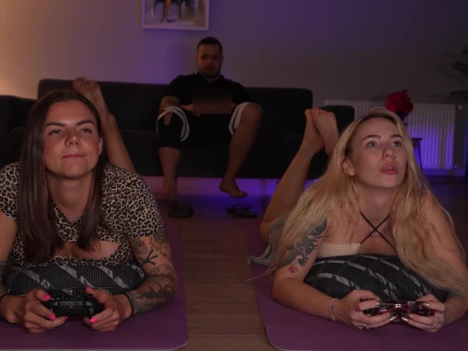 Roommates Keep Playing While I Switch My Cock Between Their Pussies