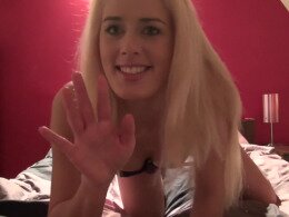 Sexy blonde loves doing very naughty things for her fans