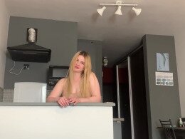 Big ass blonde chick sucking dick