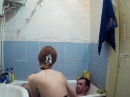 Hot fuck in the bathroom with my horny wife