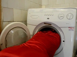 Home Sex with My Big-Ass Wife Stuck in the Washing Machine