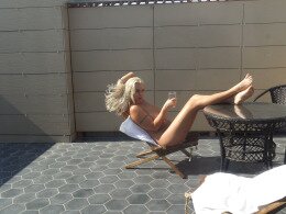 Super hot MILF deepthroating dick outdoor