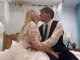 Newly wedded couple having a hardcore session on their first night