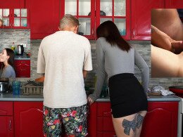 Washing dishes turned into a session of passionate lovemaking with my stepmom