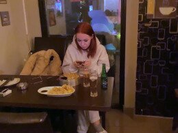 Hot redhead chick sucks and rides a dick after waking up
