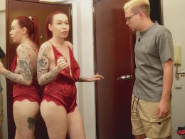 Cleaning in Sexy Lingerie Turns Into Stepson Fucking My Pussy Hard Until We Both Cum