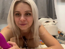 Blonde Cutie Masturbates Wild On Dorm Floor With Vibrator And Moans