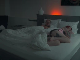 Hotel Mix-Up Leaves Redhead Stepmom and Me Sharing King Bed Then Fucking Hard