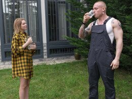 I Brought Water To My Hot Gardener And He Fucked Me Hard