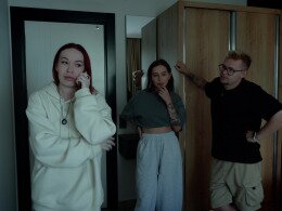 Shared Hotel Bed with Step Mom While I Fuck, Her Step Sis Masturbates Next to Us