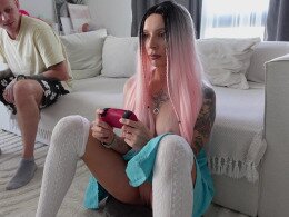 Step Sister Plays Games Panty-Free and Provocatively Until I Pound Her Ass