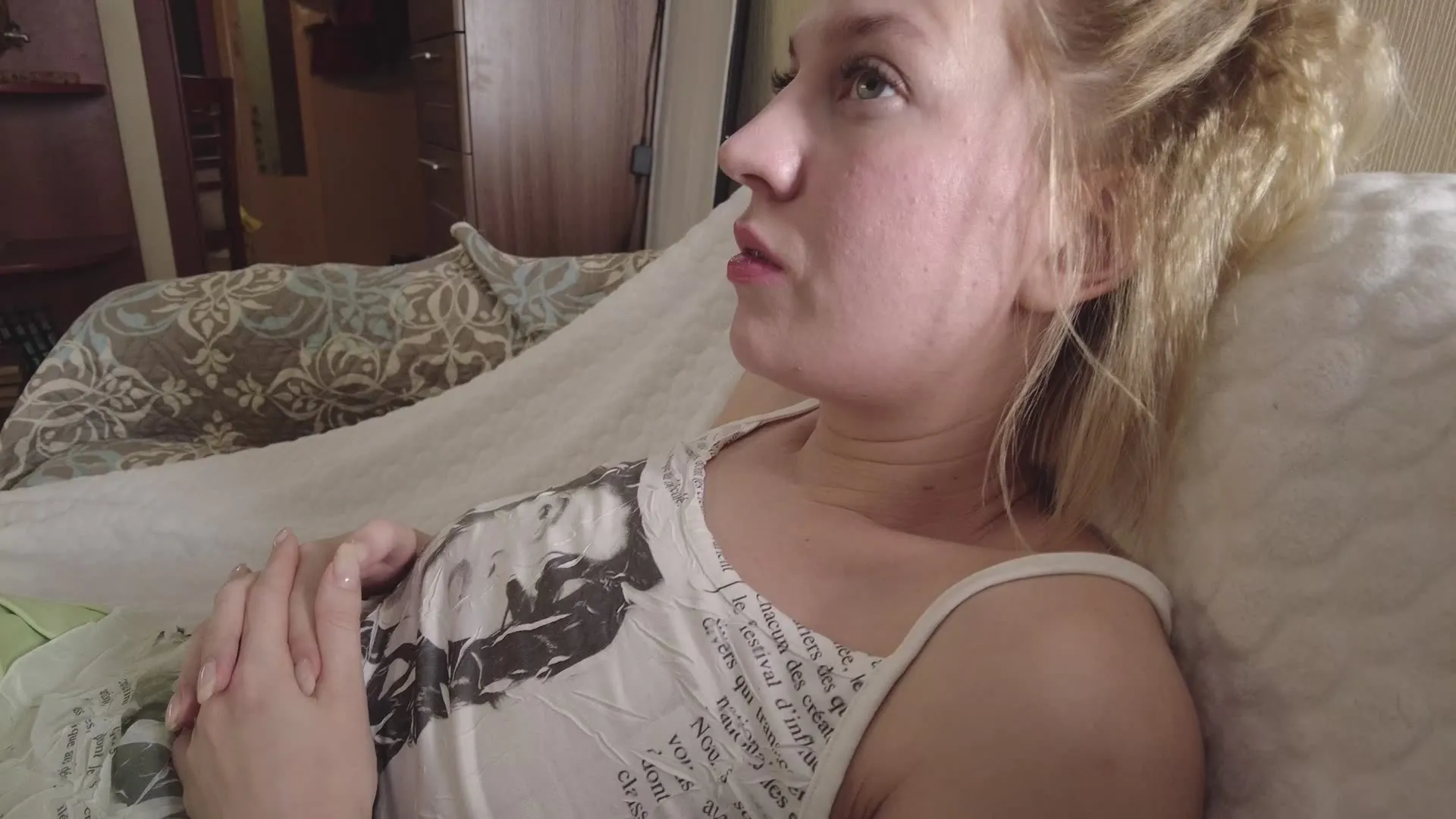 Horny Blonde Sucking Dick