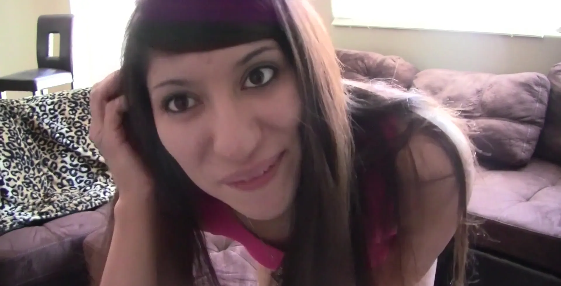 Kinky Brunette Seduces Her Fans In A Lot Of Different Positions
