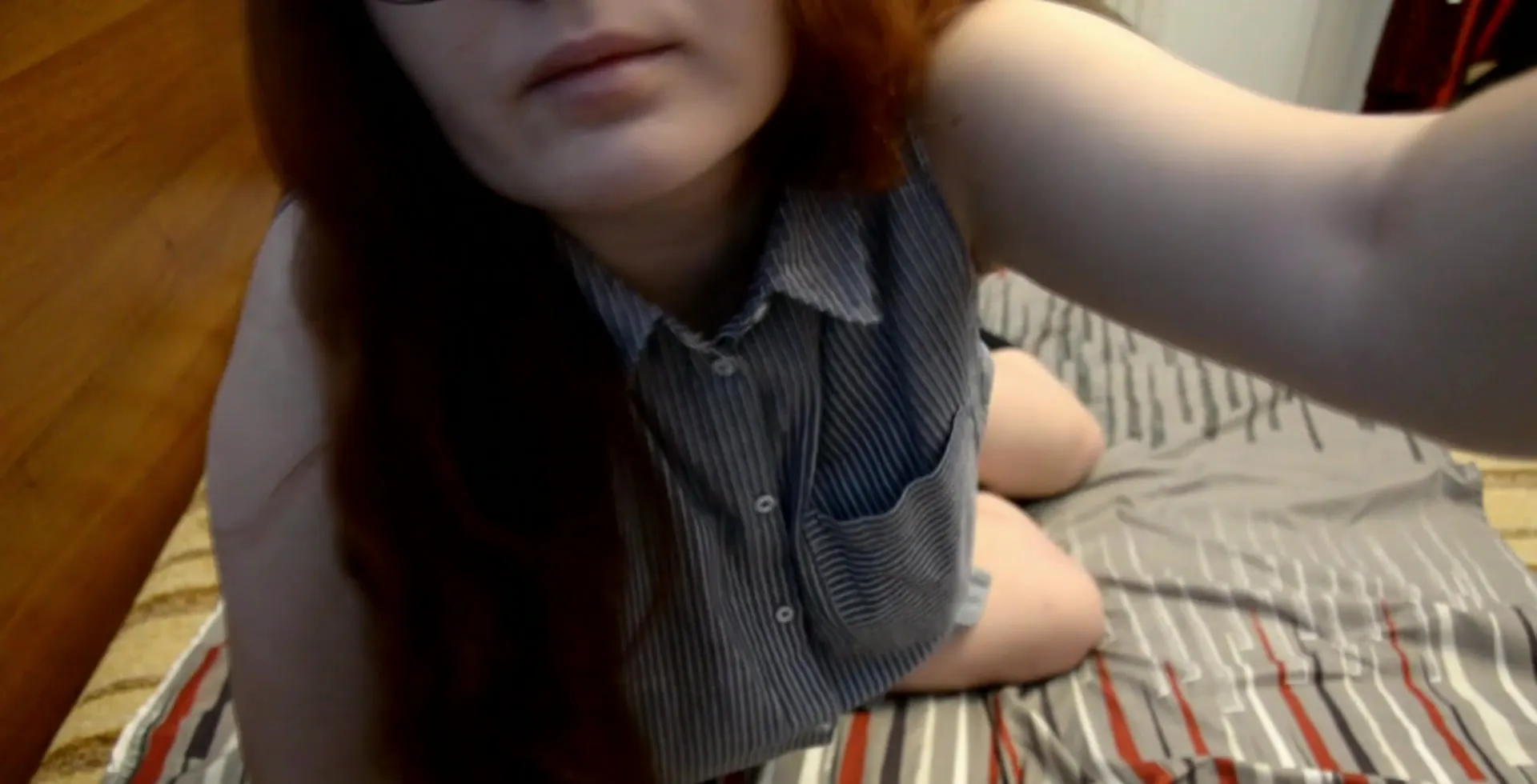 Nerdy Babe Shows Off Her Feet While Masturbating For You