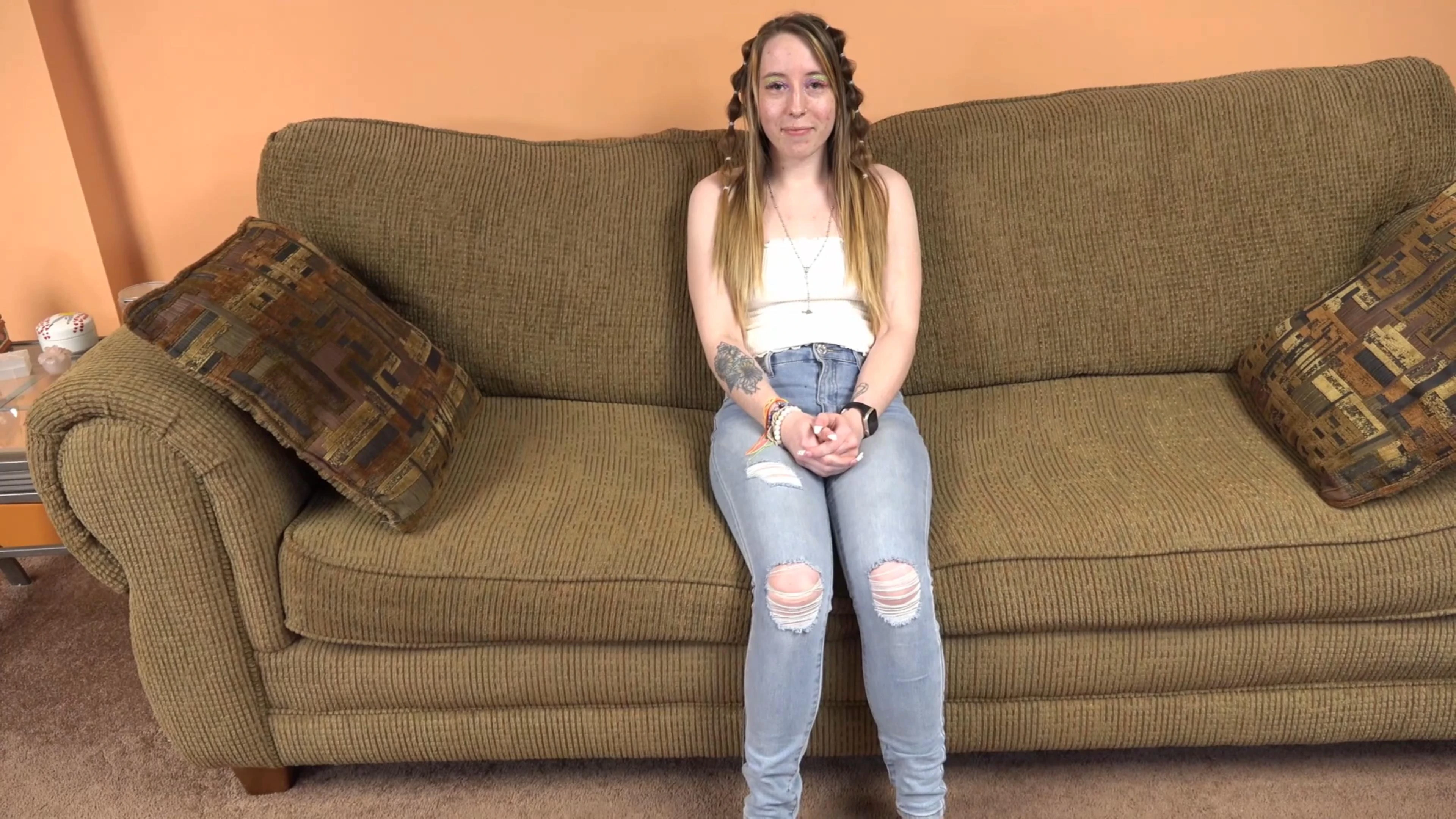Slim Chick Gets Naked And Sucks A Cock In POV