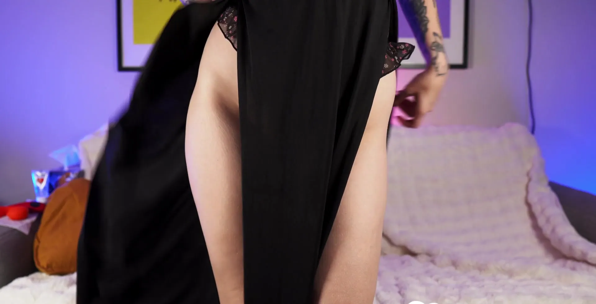 Watch This Tattooed Redhead In Red Heels Pleasure Herself