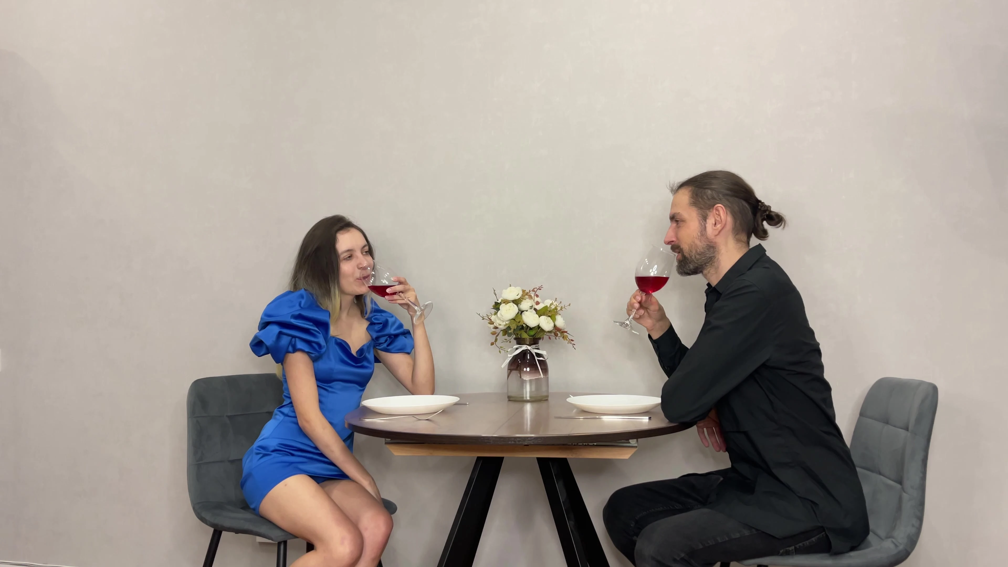 From Flirty Dinner To Hard Couch Fuck, Our First Date Ends With Pure Passion